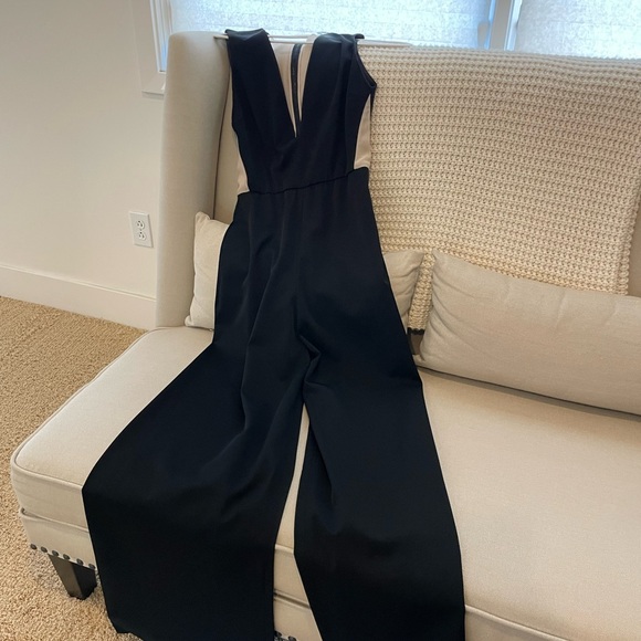 Alice and Olivia Londyn Sheer Panel Wide Leg Jumpsuit Size 6 Like new condition - Picture 10 of 11